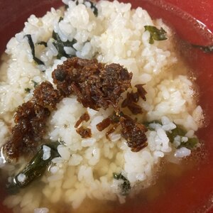 わかめご飯おにぎりの中華スープ